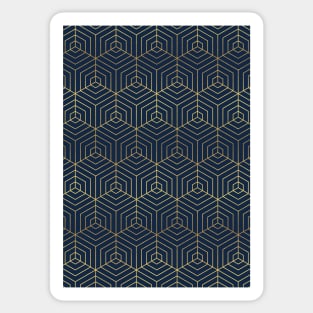 Navy & Gold Geometric Pattern Sticker